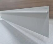 Алюминиевый плинтус 80 мм теневой ПО-192 серебро матовое 2,7 м