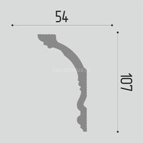 Заказать Потолочный плинтус 107х54 мм Де-Багет Декор ДП 37/120 белый 2 м 