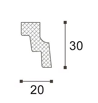 Заказать Карниз NMC Декоплинтус MC 30х20 2 м 