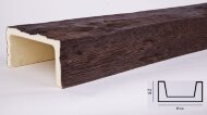 Декоративная балка из полиуретана 75х150 мм Уникс Славянский стиль СС2 Темный дуб 3 м Декоративная балка из полиуретана 75х150 мм Уникс Славянский стиль СС2 Темный дуб 3 м