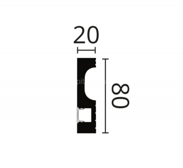 Заказать Напольный плинтус для подсветки NMC Wallstyl IL11 белый 80х20 мм 2 м 