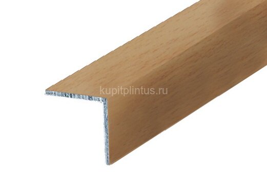 Заказать Уголок 20х20 мм алюминиевый Л Натуральный бук (ламинированный) 2,7 м 