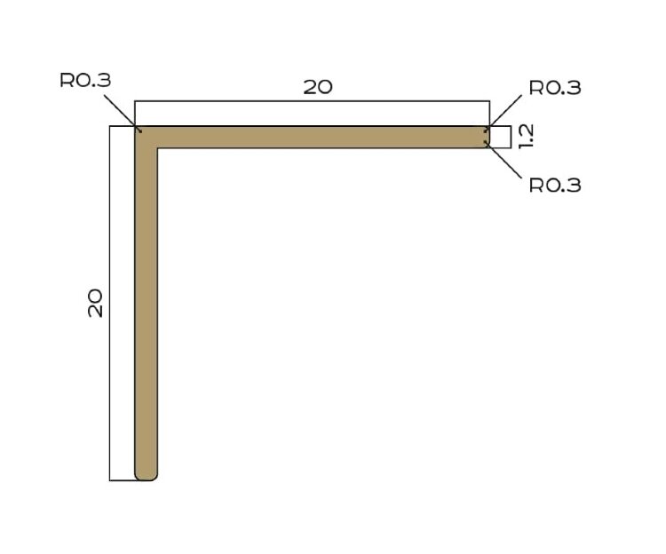Заказать Латунный уголок 20х20 мм NEEXY PVL74-04 ANTBL антик бронза светлая 2.7м 