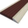 Заказать Порог противоскользящий с коричневой вставкой Д15 КД Клен северный (декорированный) 2,7 м 