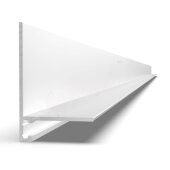 Алюминиевый микроплинтус щелевой с заходом на стену 20х32 мм Мега-Трейд МП-32-3м 2334 белый муар RAL 9016 3 м