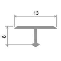 Заказать Профиль Т-образный алюминиевый ПТ-13 цвет 207 Дуб либерти 2,7 м 