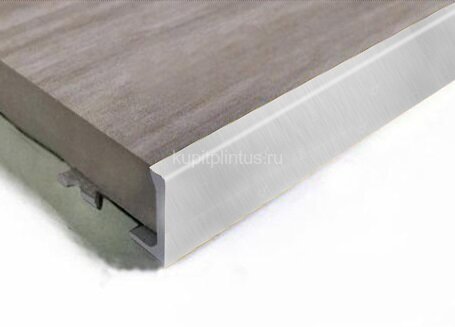 Заказать Алюминиевый L-профиль 10 мм ПО-Г10 Серебро матовое браш 2,7 м 