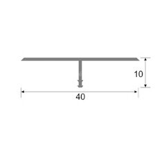 Заказать Профиль Т-образный из алюминия ПТ-40 серебро матовое 2,7 м Заказать Профиль Т-образный из алюминия ПТ-40 серебро матовое 2,7 м
