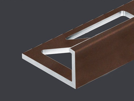 Заказать Алюминиевый L-профиль 10 мм PV02-37 светло-коричневый Ral 8025 2,7 м 