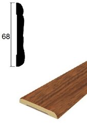 Наличник фигурный ПВХ Lemal 22068 68 мм Цвет 8520 Орех грецкий 2,2 м