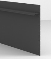 Алюминиевый плинтус 80 мм теневой ПО-192 черный матовый 2,7 м