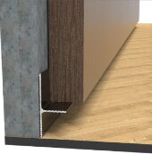 Теневой профиль алюминиевый Мега-Трейд ТП-40 Чёрный 3м