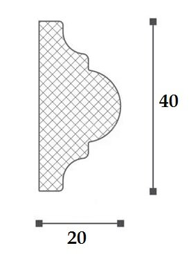 Заказать Молдинг NMC Wallstyl WL1 40х20 2 м 