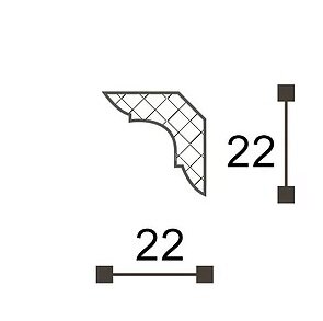 Заказать Карниз NMC Декоплинтус MB 22х22 2 м 