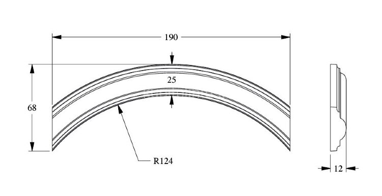 Заказать Угловой элемент для молдинга Orac Decor Duropolymer PX103A 190х35 мм 
