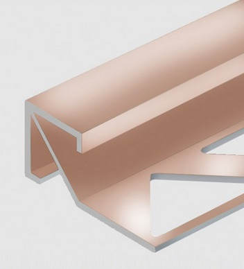 Заказать Алюминиевый профиль для плитки внешний Квадрат 14х14 мм PV72-15 розовый блестящий 2,7 м 
