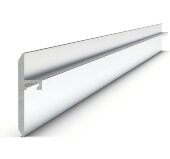 Алюминиевый стыковочный порожек напольный 38х11 мм Мега-Трейд 9155 серебро 3 м