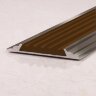 Заказать Порог одноуровневый с резиновой вставкой ПО-46 бронза глянец - коричневый 2,7 м 