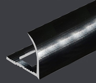 Заказать Алюминиевый C-образный профиль 12 мм PV24-19 черный блестящий 2,7 м 