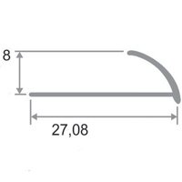 Заказать Уголок наружный для плитки С-образный (раскладка) ПО-8 бронза матовая 2,7 м Заказать Уголок наружный для плитки С-образный (раскладка) ПО-8 бронза матовая 2,7 м