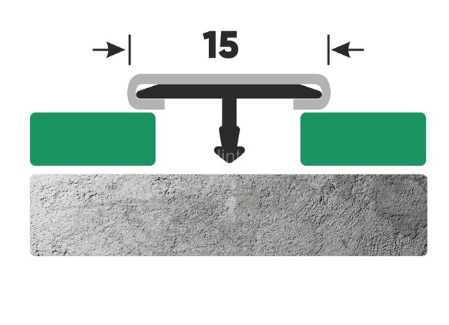 Заказать Т-профиль стальной с алюминиевой вставкой 15 мм FTA 15 S сатинированная сталь 2,7 м Заказать Т-профиль стальной с алюминиевой вставкой 15 мм FTA 15 S сатинированная сталь 2,7 м