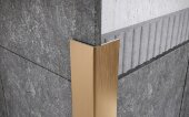 Стальной уголок 15х15 FL 15 GS золото сатинированное 3 м Стальной уголок 15х15 FL 15 GS золото сатинированное 3 м