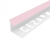 Внутренний угол ПВХ для плитки 12 мм Cezar 104 Розовый 2,5 м