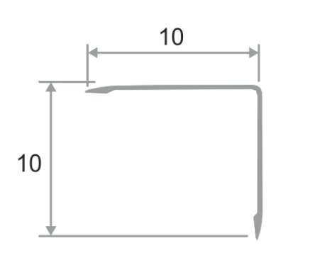 Заказать Алюминиевый уголок 10х10 ПН-10х10 Черный матовый 2,7 м 