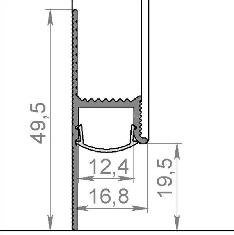 Заказать Теневой профиль алюминиевый Мега-Трейд ТП-50LED Чёрный 3м Заказать Теневой профиль алюминиевый Мега-Трейд ТП-50LED Чёрный 3м