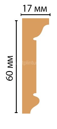 Заказать Потолочный карниз Decomaster Арт Деко D216-195 Черный 60х17х2400 мм 