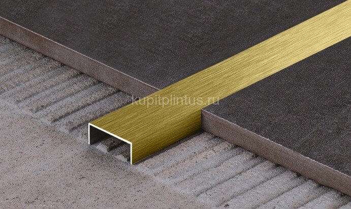 Заказать Стальной П-образный профиль 10х20 FSUP20-GS золото сатинированное 2,7м Заказать Стальной П-образный профиль 10х20 FSUP20-GS золото сатинированное 2,7м