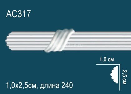 Заказать Молдинг с орнаментом Перфект AC317 25х10 мм 2,4 м Заказать Молдинг с орнаментом Перфект AC317 25х10 мм 2,4 м