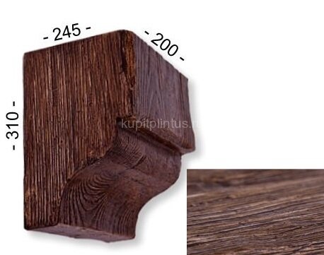 Заказать Консоль для декоративной балки 310х245х200 мм Уникс Модерн КМ22 Дуб Заказать Консоль для декоративной балки 310х245х200 мм Уникс Модерн КМ22 Дуб