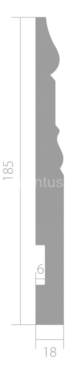 Заказать Плинтус напольный ЛДФ 18х185 мм Ultrawood Base 004 2,44 м 