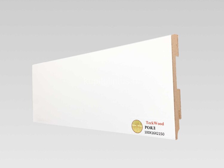 Заказать Напольный плинтус МДФ Teckwood Белый Роял 100х16 мм 2.15 м 