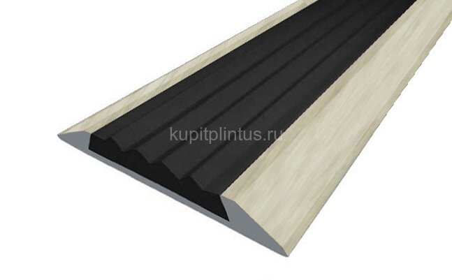Заказать Порог противоскользящий с черной вставкой Д15 КД Клен северный (декорированный) 2,7 м 