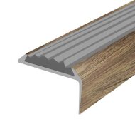 Порог угловой с серой резиновой вставкой Д01 КД Дуб венский 2,7 м Порог угловой с серой резиновой вставкой Д01 КД Дуб венский 2,7 м