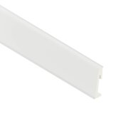Напольный плинтус 65 мм SALAG ALPHA Bialy AP66U1 гибридный ПВХ белый 2.2 м (65х18х2200 мм)