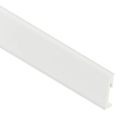 Напольный плинтус 65 мм SALAG ALPHA Bialy AP66U1 гибридный ПВХ белый 2.2 м (65х18х2200 мм)