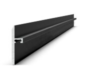 Алюминиевый стыковочный порожек напольный 38х11 мм Мега-Трейд 9155 черный 3 м
