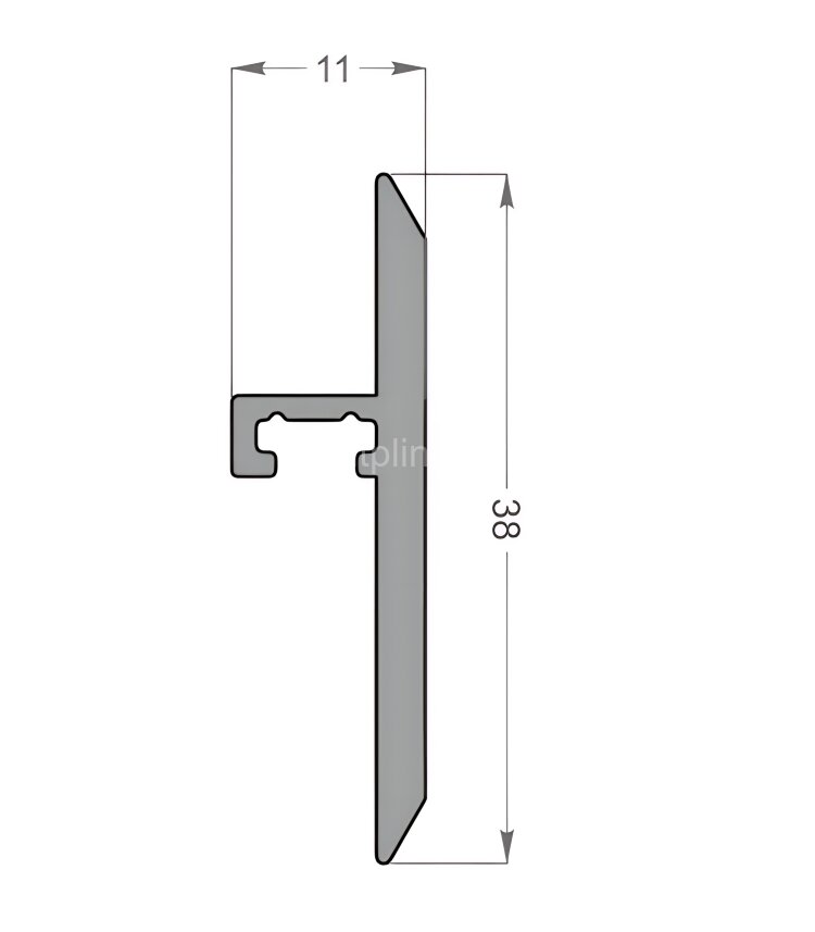 Заказать Алюминиевый стыковочный порожек напольный 38х11 мм Мега-Трейд 9155 черный 3 м Заказать Алюминиевый стыковочный порожек напольный 38х11 мм Мега-Трейд 9155 черный 3 м