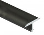 Алюминиевый профиль Т-образный 20 мм полукруглый Gunsen PV37-18 черный матовый 2,7 м