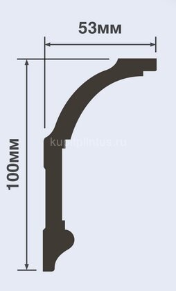 Заказать Потолочный плинтус 100х53 мм Hiwood A100 белый полистирол 2 м Заказать Потолочный плинтус 100х53 мм Hiwood A100 белый полистирол 2 м