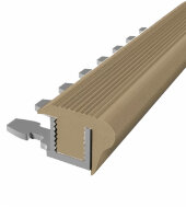 Противоскользящий профиль с резиновой вставкой 22 мм MP 70 PG гибкий бежевый 2,7 м Противоскользящий профиль с резиновой вставкой 22 мм MP 70 PG гибкий бежевый 2,7 м