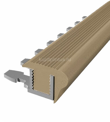 Заказать Противоскользящий профиль с резиновой вставкой 22 мм MP 70 PG гибкий бежевый 2,7 м 