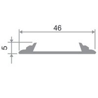 Заказать Порог одноуровневый с резиновой вставкой ПО-46 бронза глянец - черный 2,7 м 