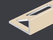 L-образный профиль алюминиевый 10 мм PV02-26 светло-бежевый Ral 1015 2,7 м