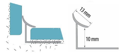 Заказать Внутренний угол ПВХ для плитки 10 мм Cezar 104 Розовый 2,5 м Заказать Внутренний угол ПВХ для плитки 10 мм Cezar 104 Розовый 2,5 м