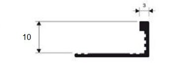 Заказать Профиль Г-образный из латуни для плитки и стен Progress PTOC 10 латунь хромированная 2,7 м 