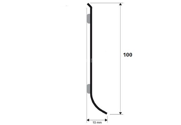 Заказать Плинтус напольный алюминиевый Евротрим L-100 2155 100 мм Матовое серебро 2,95 м 